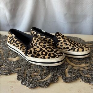 Leopard Print Slip-On Sneakers